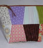 Tumbler Block Pieced Patchwork Project Holder. Lined Purse. Zipped Holdall. - Image 1