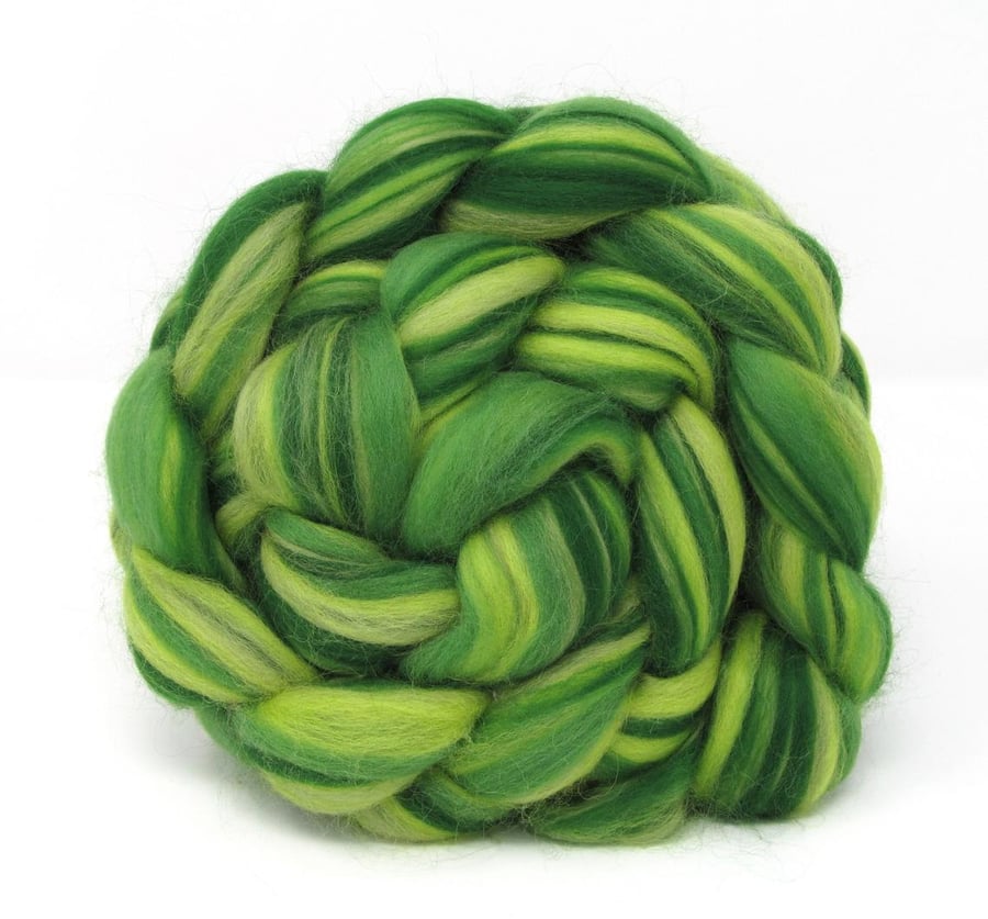 Merino Combed Top 100g for Spinning and Felting The Greens