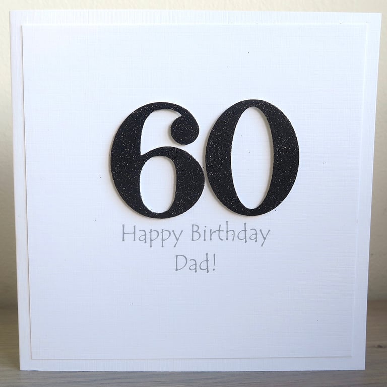 SALE Half Price handmade 60th birthday card for dad