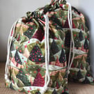 Christmas Trees Gift Bag Set 3D Fabric
