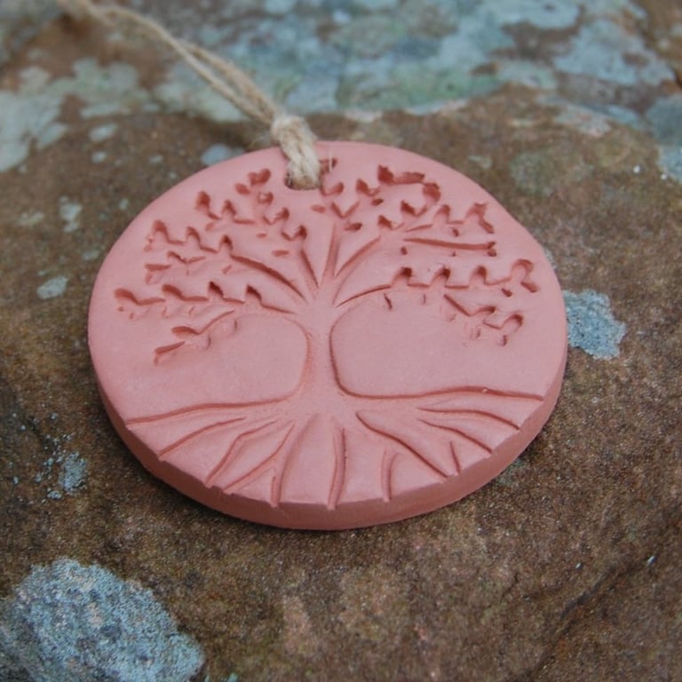 Tree of Life Terracotta Essential Oil Diffuser - Natural Air Freshener