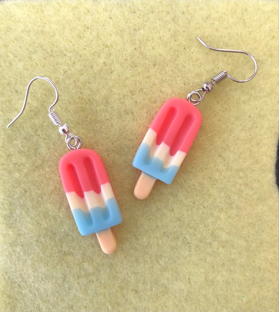 Summer Cocktail Ice Lolly Dangly Earrings