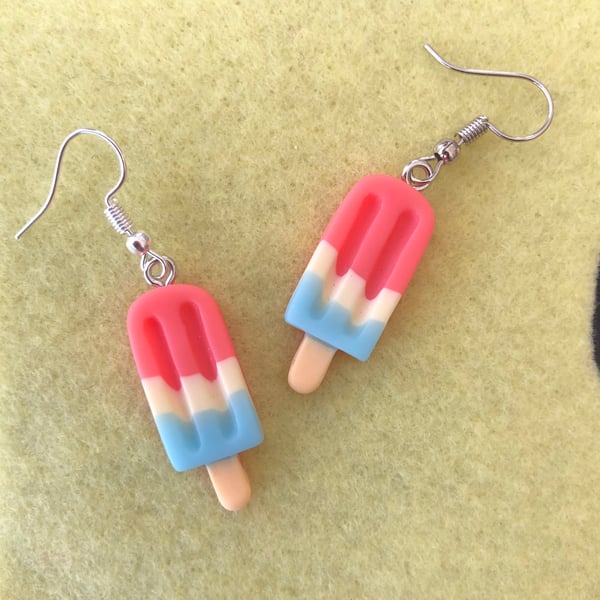 Summer Cocktail Ice Lolly Dangly Earrings