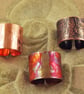 Etched Copper Owl Ring - Adjustable size - Image 3