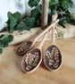 Three pyrography acorn & oak leaf wooden spoons - Image 2