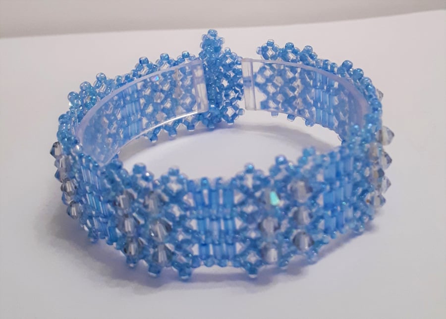 Elizabethan Beaded Bracelet  Blue