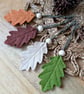 Felt Oak Leaf Hanging Decoration in Neutral Colours - Woodland Christmas Baubles - Image 7