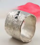 Handmade Sterling Silver Ring – Black Cubic Zirconia Ring - Size O