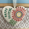 Small Ceramic heart Easter decoration