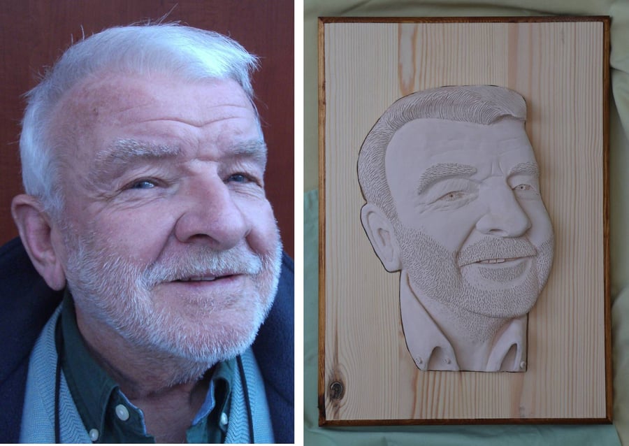 Commissioned stoneware portraits on demand