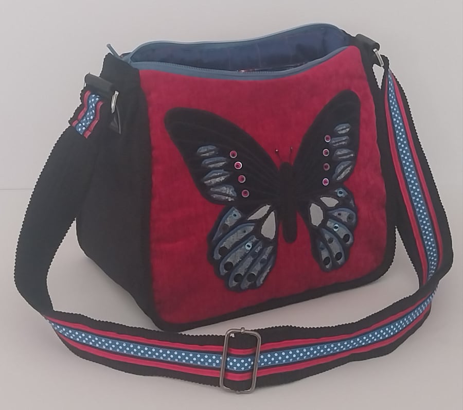 The Blue Butterfly Handbag