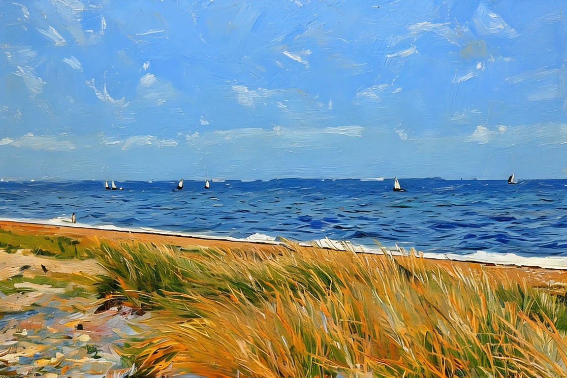 Snettisham Beach View A5 Greeting Card 