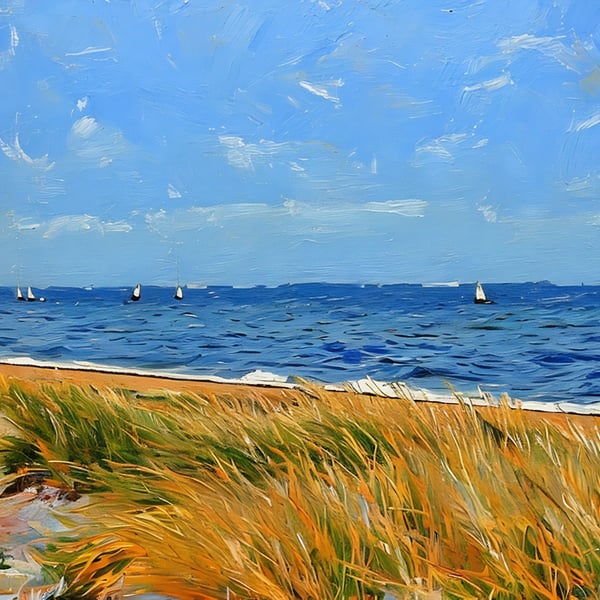 Snettisham Beach View A5 Greeting Card 