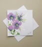 original hand painted floral greetings card ( ref F 906 D1 )