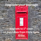Postage Upgrade Chris Stone Artist 2nd to 1st class Tracked 48 to Tracked 24