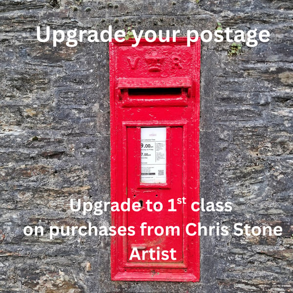 Postage Upgrade Chris Stone Artist 2nd to 1st class Tracked 48 to Tracked 24