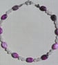 Pink Rhodonite & Rose Quartz Heart Gemstone Statement Necklace "Rose Heart" - Image 7