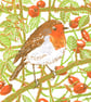 Robin - Original limited edition linocut print - Image 1