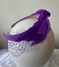 Violet - Purple Feather Net Fascinator - Special Occasion - Wedding Guest - Image 4