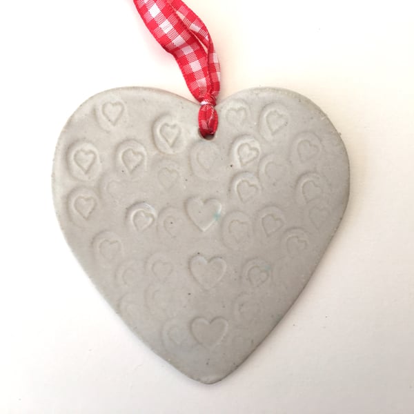Bespoke Loveheart hanger, ceramic lovehearts, gift idea, home decor, pottery