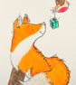 Hand watercoloured gift tags from Penny Black stamps - foxes - Image 7