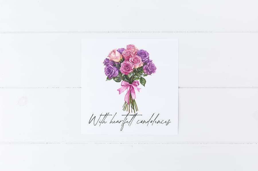 With Heartfelt Condolences Sympathy Card