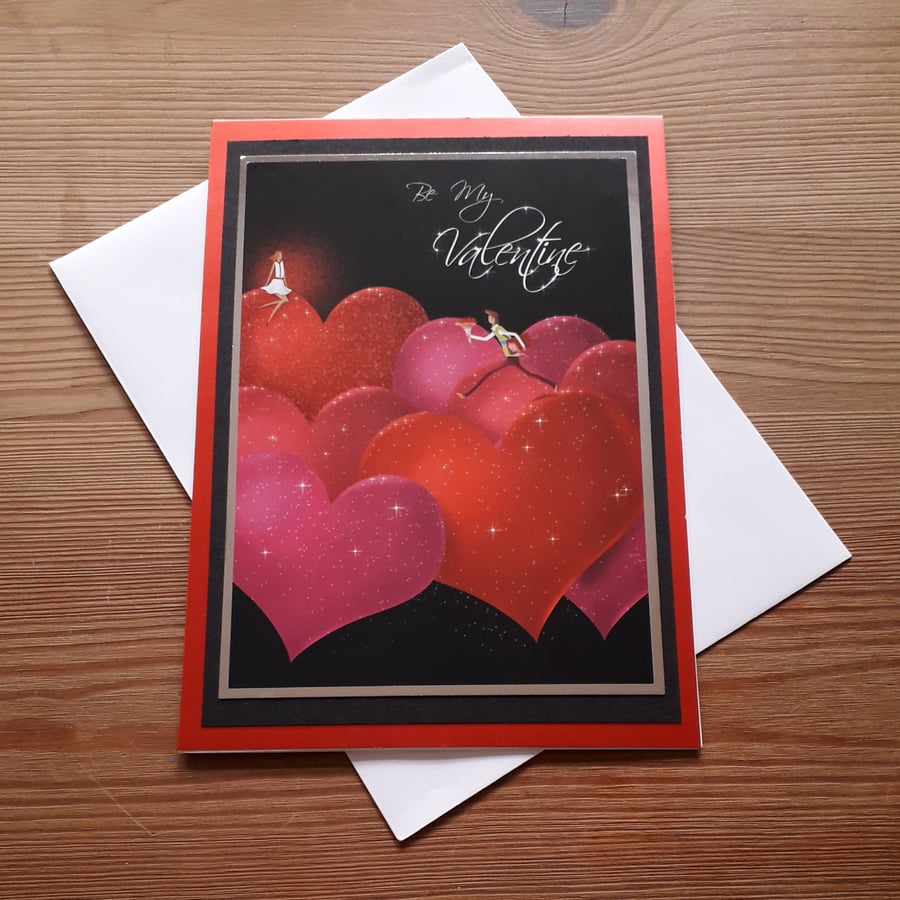 Valentine Card - Black and Red