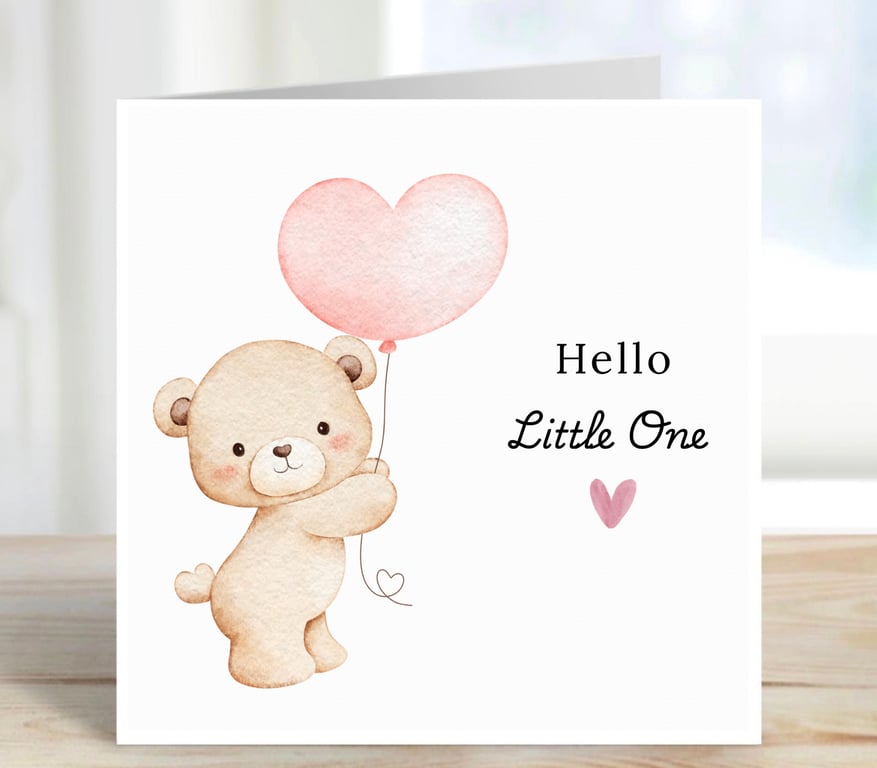 Hello Little One Baby Girl Card