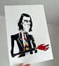 Nick Cave Art Print - Bad Seeds Fan Art - Pen and Ink Portrait - Goth Music