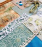 Seaside Blue - Slow Stitching kit with vintage and reclaimed textiles - Image 3