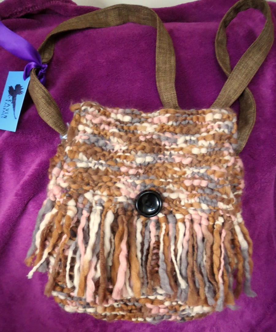Pandora woolly fringed bag