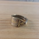 Upcycled Silver Plated Bow Spoon Handle Ring (SPR062508)