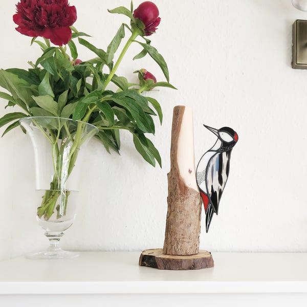 Greater Spotted Woodpecker Sculpture 