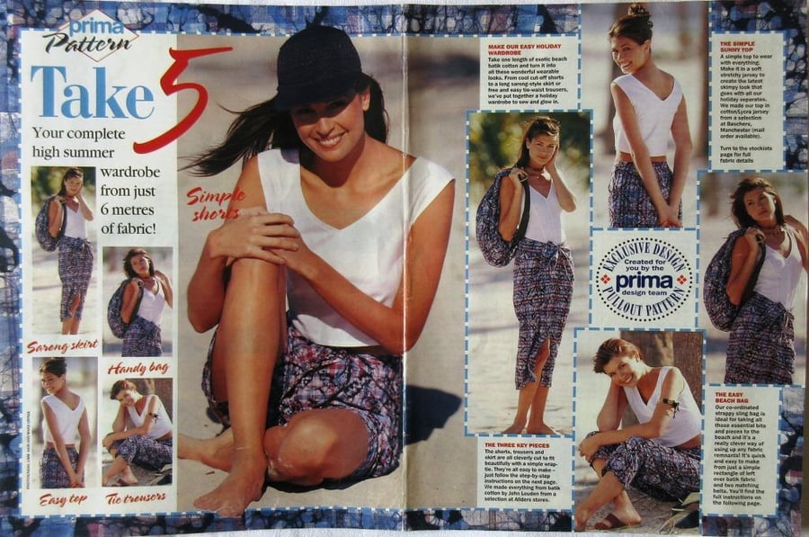A multi-size sewing pattern for a woman's holiday wardrobe in sizes 10 - 18