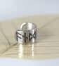 Engraved Viking Runes Silver Ear Cuff Choose 5 Runes for your Custom Earring - Image 3