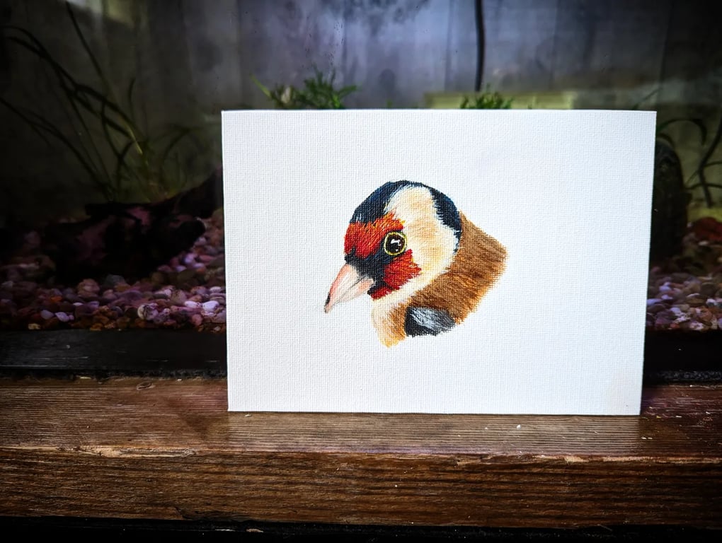 Goldfinch Portrait Painting 