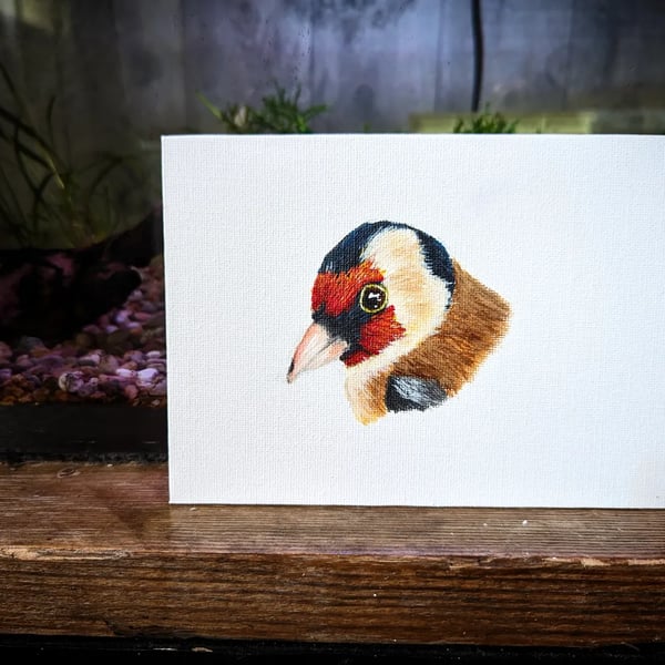 Goldfinch Portrait Painting 