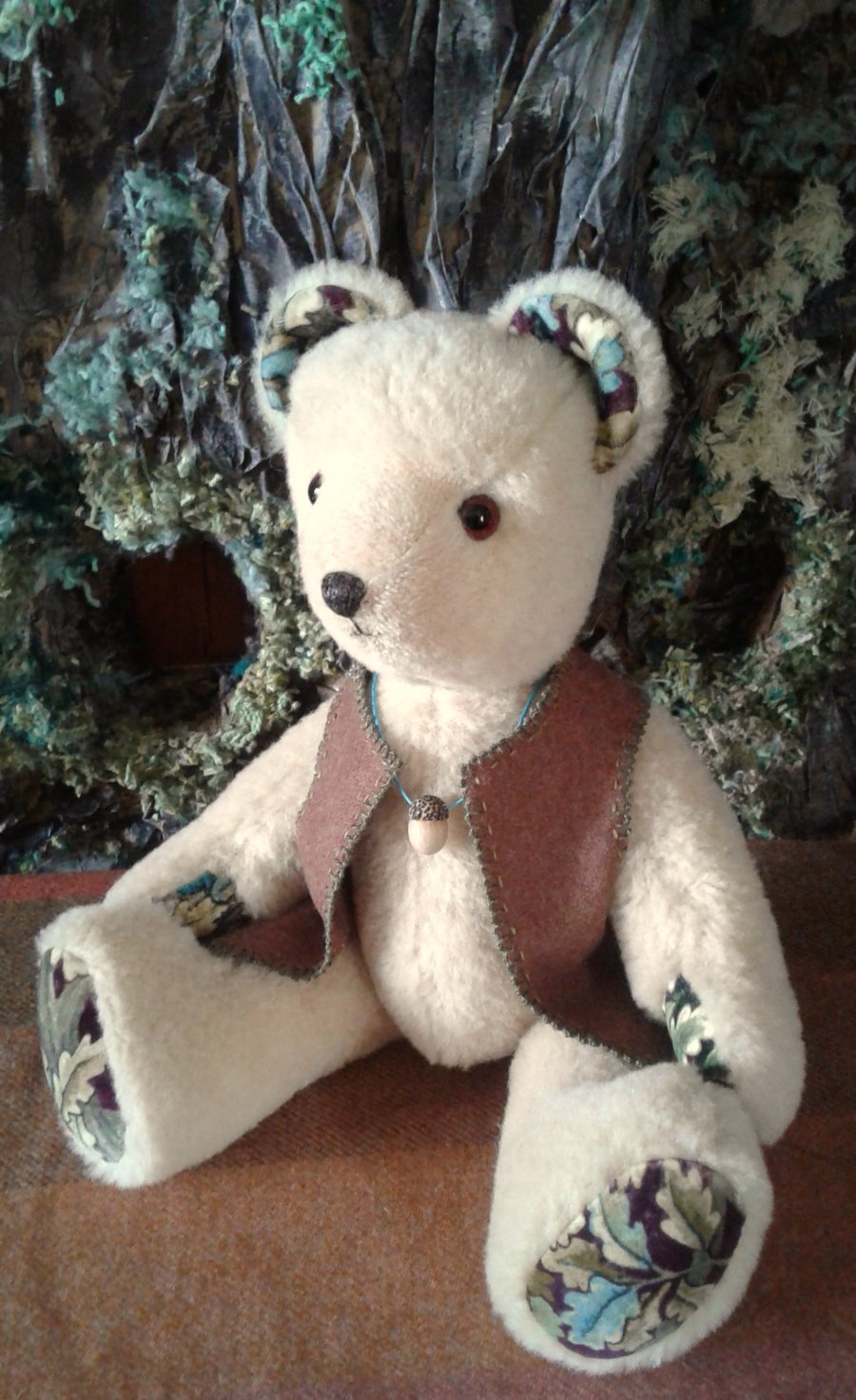 Acorn collectable bear hand made from Alpaca w. Folksy