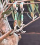 Chrysoprase Crescent Moon Earrings - Image 3