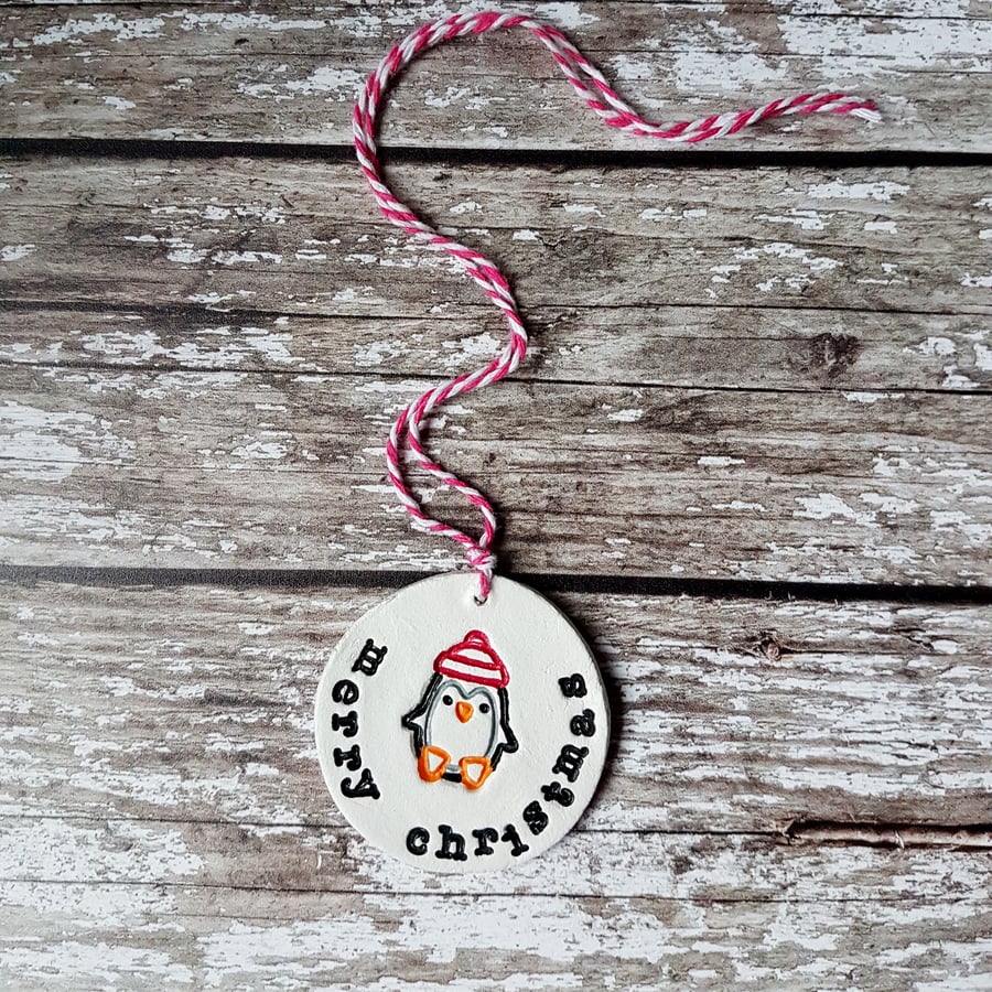Christmas themed Individual Clay Tags, decoration, homeware, gift
