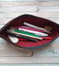 Red Leather Pencil Case - Image 2