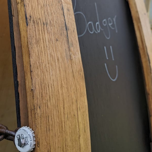 Whiskey Barrel Oak Chalkboard A Frame