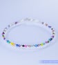 Sterling silver and Rainbow Agate handmade beaded bracelet - Image 5