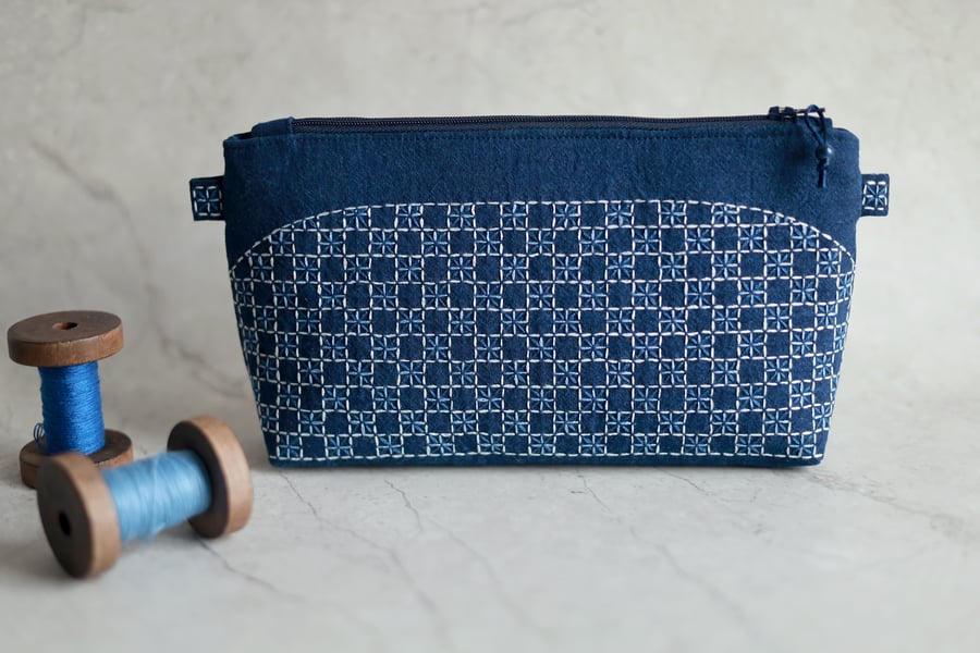 Craft the Perfect Gift: DIY Kit for Japanese Sashiko Embroidered Bags