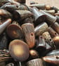 38mm 1 & 1 2 inch Real Horn Brown Toggle 1st quality. - Image 2