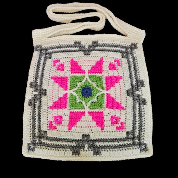 Crochet handbag festival bag