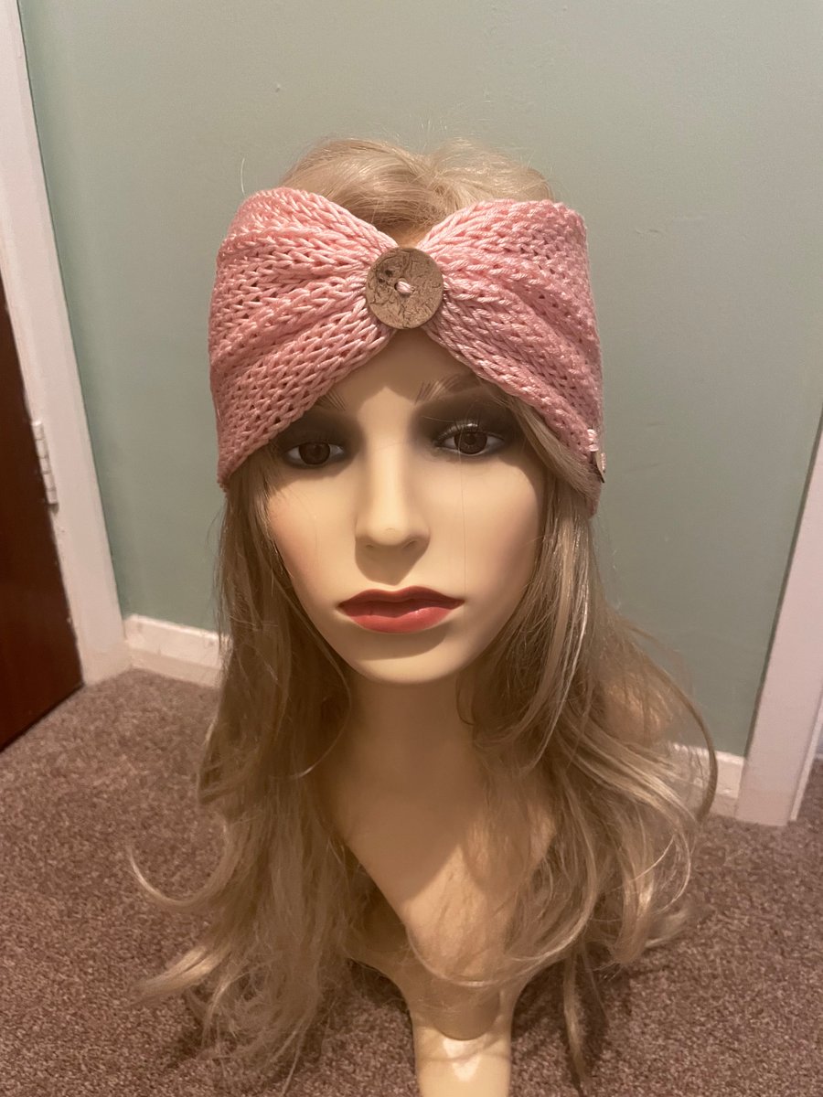 Adult Size ear warmers Lyocell yarn Pink Colour... Folksy