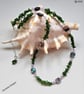 Designer Russian Diopside,  Lavender Amethyst & Abalone Shell Necklace - Image 6