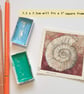 Little ammonite fossil original art miniature, artwork, tiny painting - Image 3