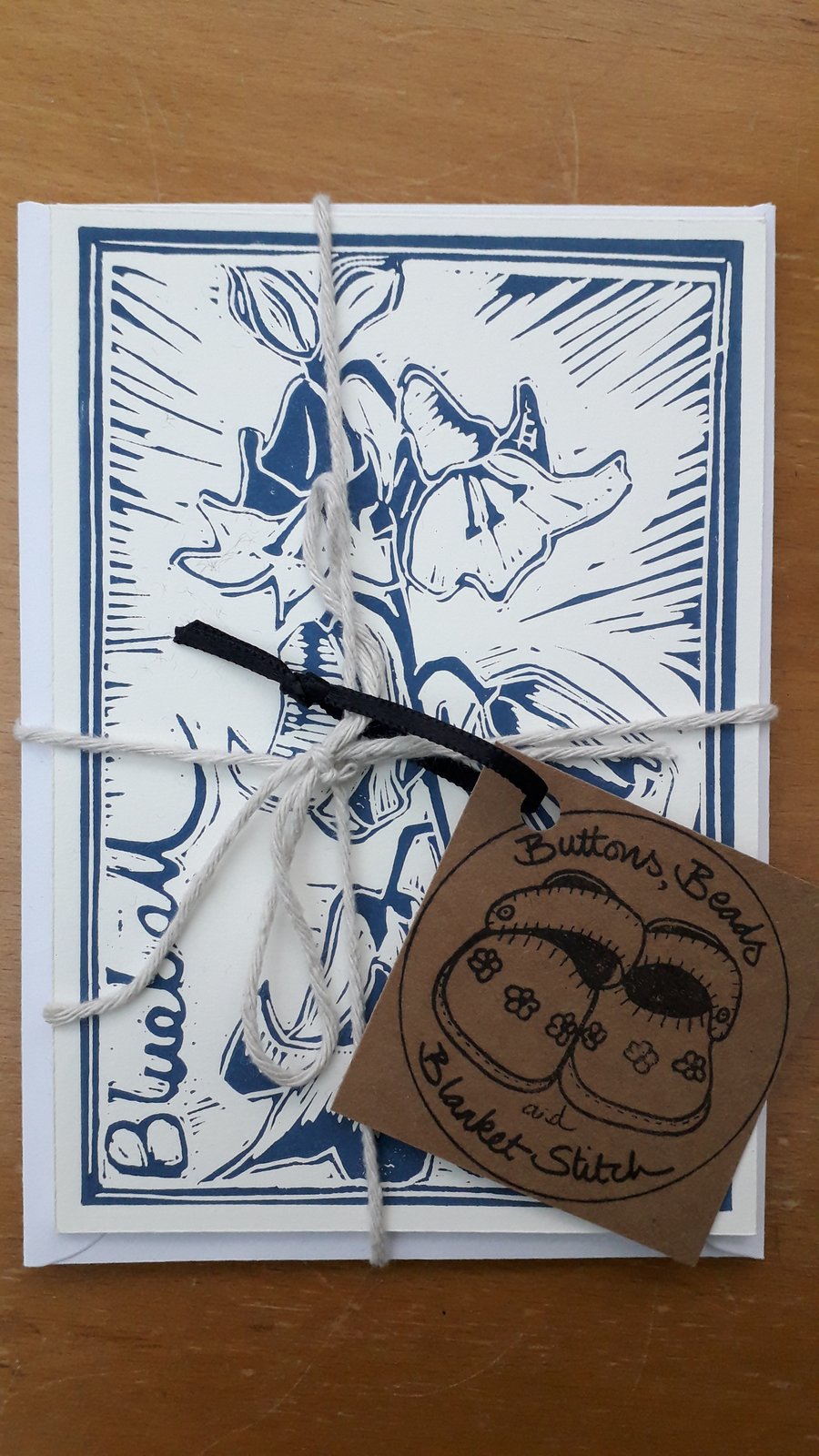 Bluebell Lino Printed Postcards, Set of 3 (Bundle 2)